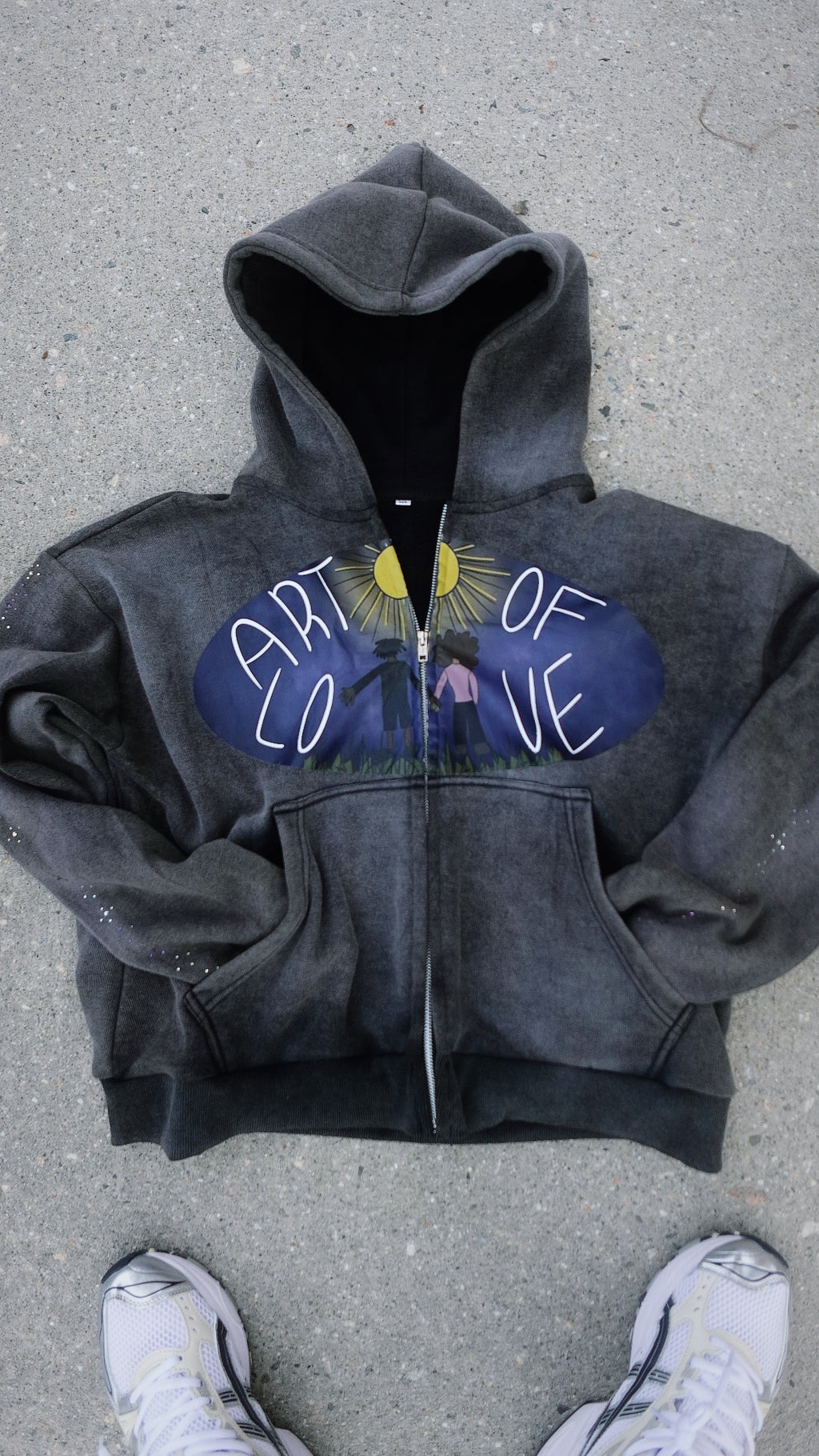 GRAY ART OF LOVE ZIP UP