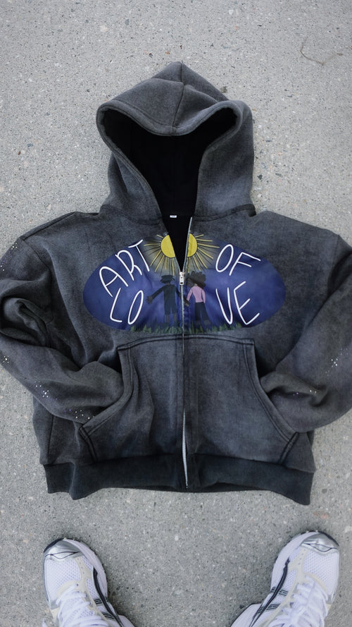 GRAY ART OF LOVE ZIP UP