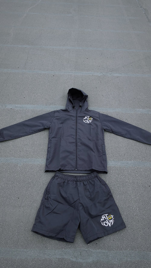 GRAY WINDBREAKER SET