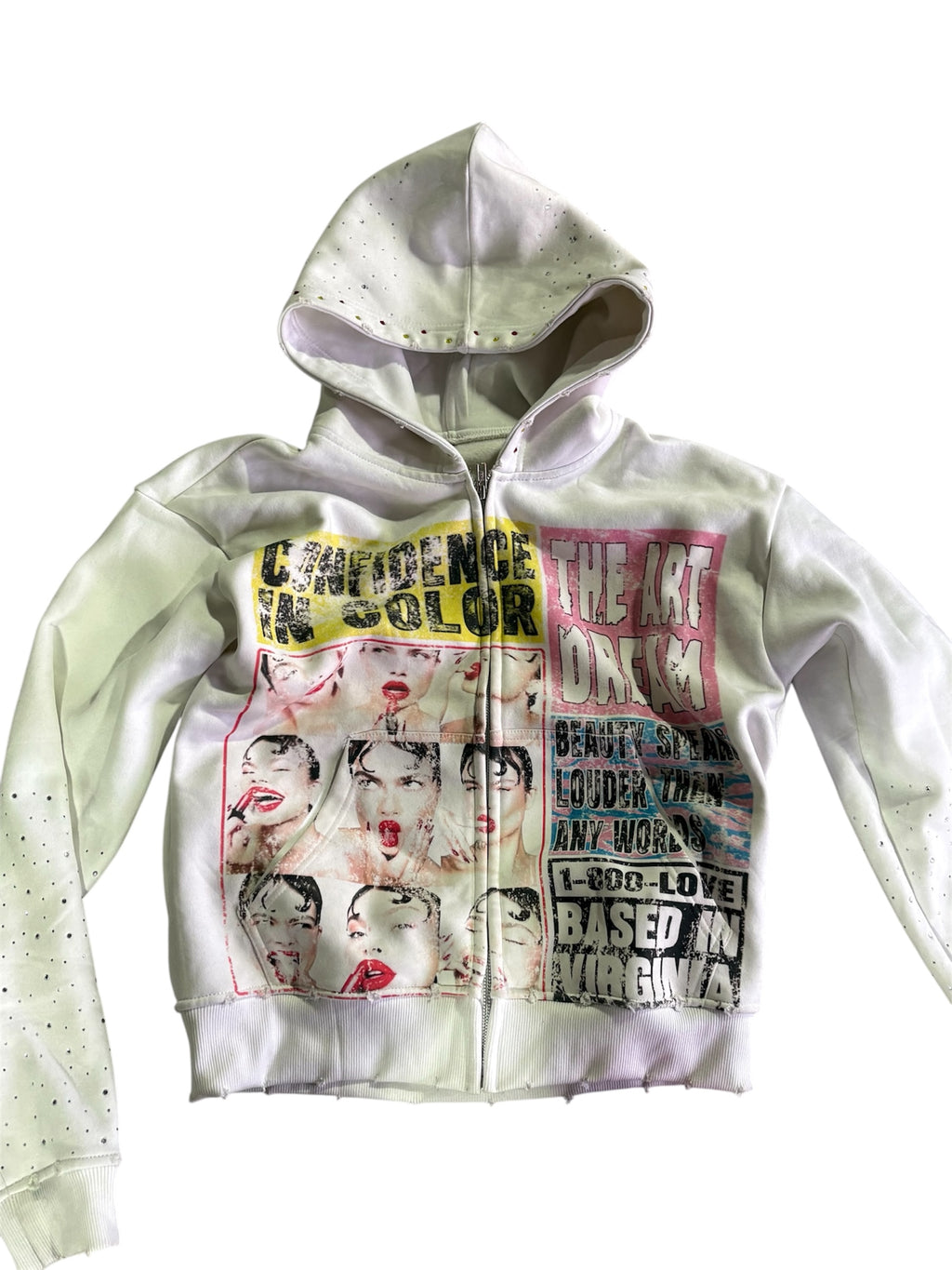 Art Dream Zip Up White