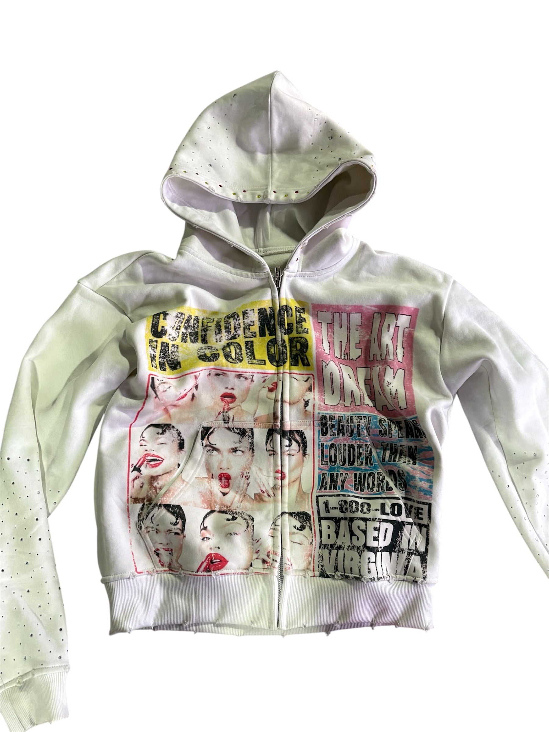 Art Dream Zip Up White